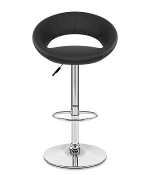 Padded Crescent Bar Stool Black for Hire