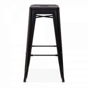 Tolix Style Metal Bar Stool Black for Hire
