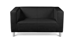 2 Seater Black Sofa for Hire