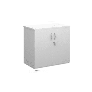 White Lockable Cabinet Counter Table 80cm (W) 40cm (D) 75cm (H)