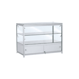 2 Tier Glass Display Counter for Hire