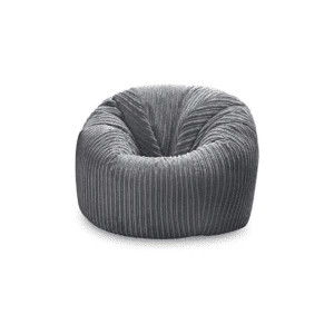 Large Round Cord Bean Bag Grey for Hire