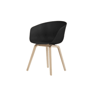 Milano Chair Black with Wooden Legs for Hire