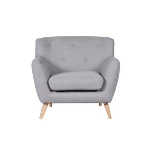 Amelie Light Grey Upholstered Accent Chair Hire