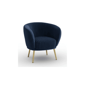 Bella Velvet Cocktail Chair (Navy Blue)